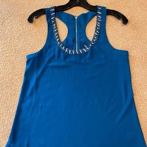Dressy Tank Top with Rhinestone Embellishments New With Tags